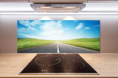 Glasrückwand für die küche Der Weg durch die Wiese