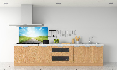 Glasrückwand für die küche Der Weg durch die Wiese