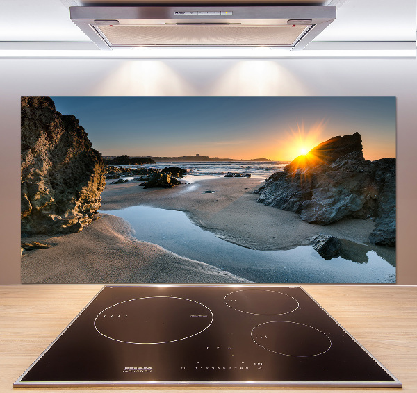 Küchen wandpaneel Felsen am Strand