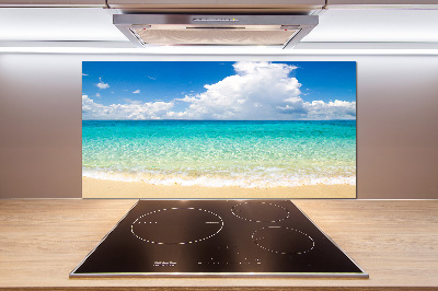 Glasrückwand für die küche Paradiesstrand