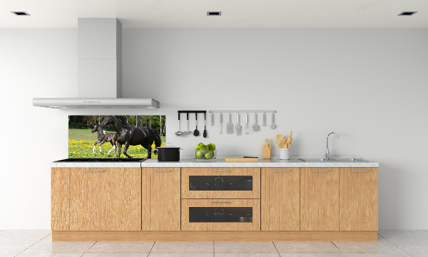 Platte für Küchenrückwand Stute mit Fohlen