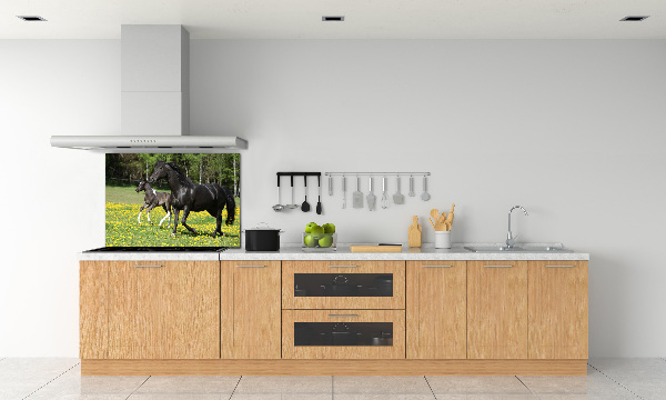 Platte für Küchenrückwand Stute mit Fohlen