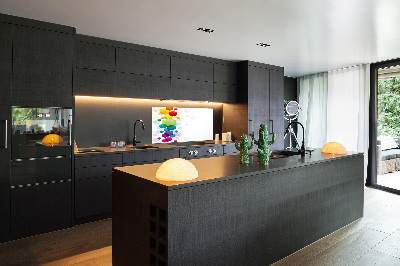 Platte für Küchenrückwand Bunte Würfel