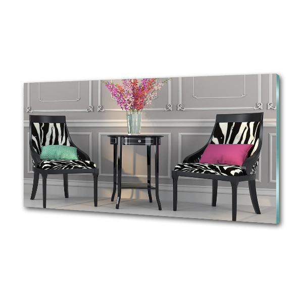 Küchen wandpaneel Zwei Stühle