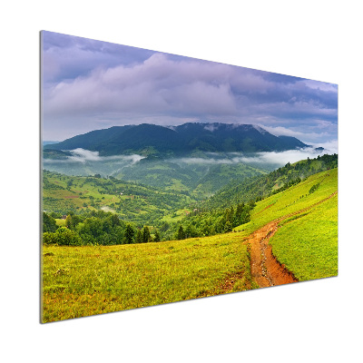 Platte für Küchenrückwand Grüne Hügel