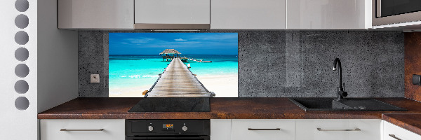 Küchen wandpaneel Holzsteg