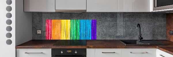 Glasrückwand für die küche Bunte Streifen
