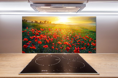 Platte für Küchenrückwand Mohnfeld