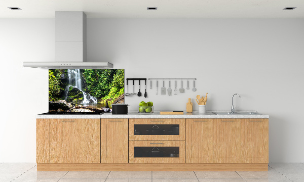 Küchen wandpaneel Wasserfall im Wald