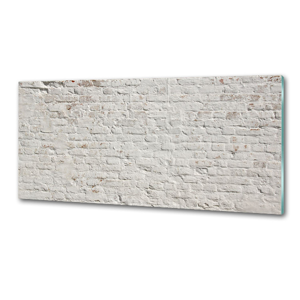 Glasrückwand für die küche Ziegelmauer