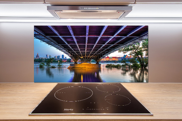 Glasrückwand für die küche Brücke in Warschau