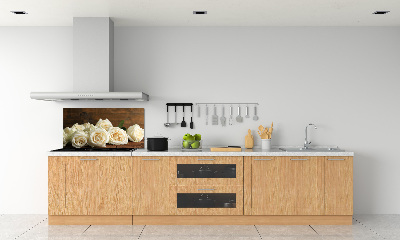 Glasrückwand für die küche Weiße Rosen