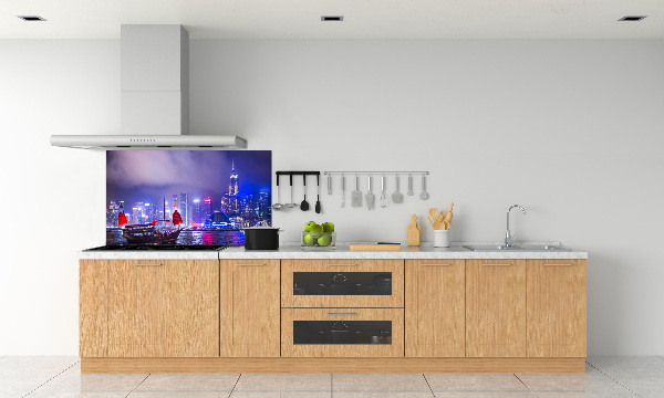 Küchen wandpaneel Hongkong bei Nacht