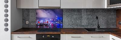 Küchen wandpaneel Hongkong bei Nacht