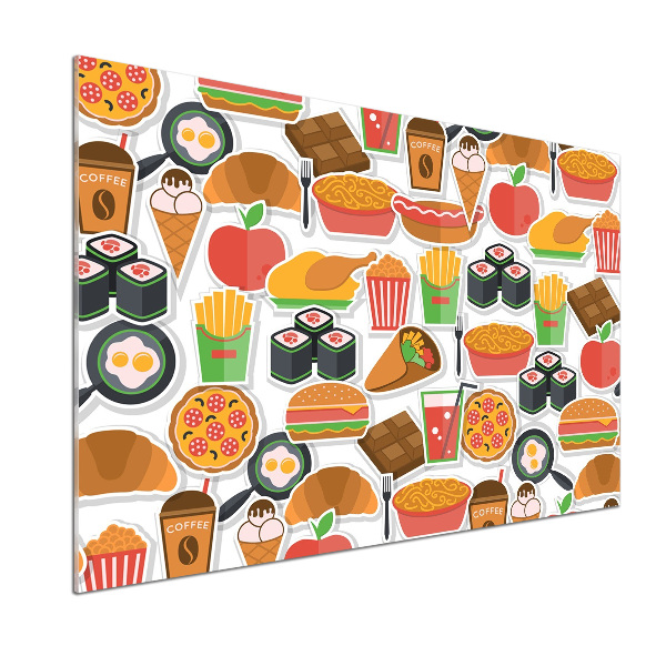 Küchen wandpaneel Fastfood