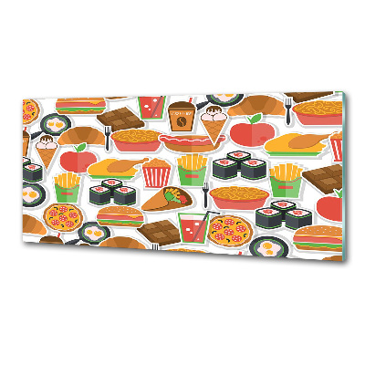 Küchen wandpaneel Fastfood