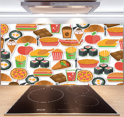 Küchen wandpaneel Fastfood