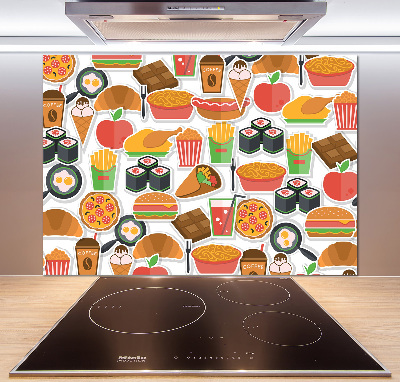 Küchen wandpaneel Fastfood