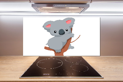 Glasrückwand für die küche Koala auf einem Baum