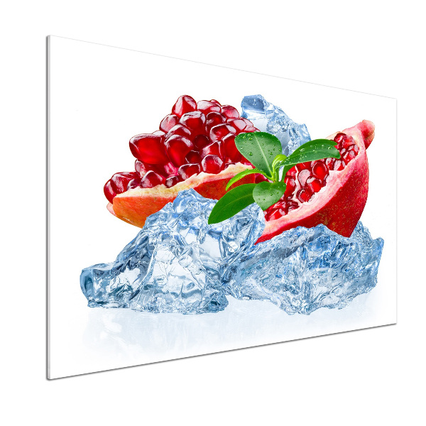 Glasrückwand für die küche Granatapfel mit Eis