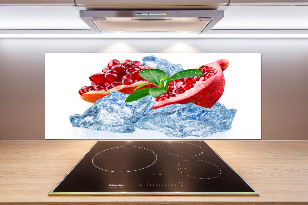Glasrückwand für die küche Granatapfel mit Eis