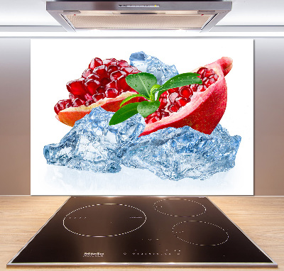 Glasrückwand für die küche Granatapfel mit Eis