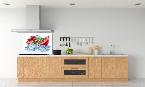 Glasrückwand für die küche Granatapfel mit Eis