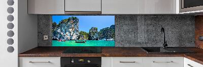 Glasrückwand für die küche Boote Thailand