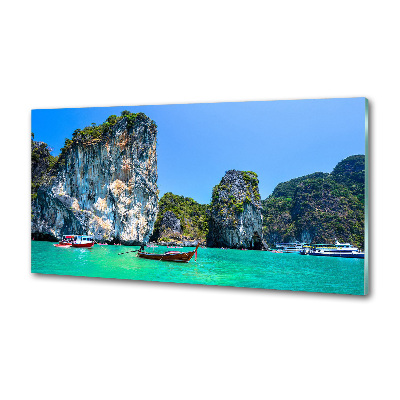Glasrückwand für die küche Boote Thailand