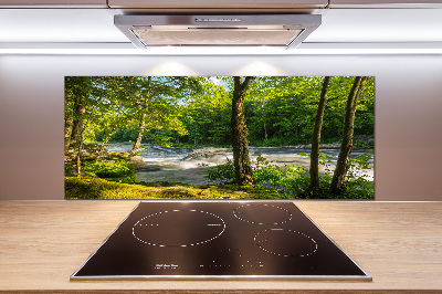 Platte für Küchenrückwand Fluss im Wald