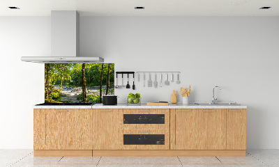 Platte für Küchenrückwand Fluss im Wald