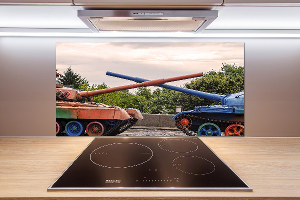 Platte für Küchenrückwand Zwei Panzer