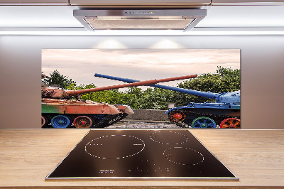 Platte für Küchenrückwand Zwei Panzer