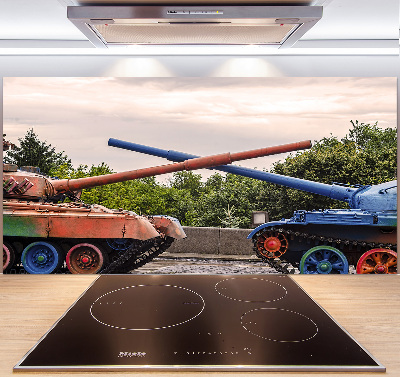 Platte für Küchenrückwand Zwei Panzer