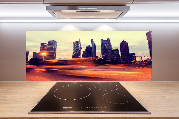 Küchen wandpaneel Shanghai bei Nacht