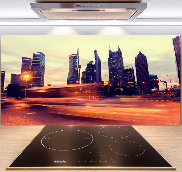 Küchen wandpaneel Shanghai bei Nacht