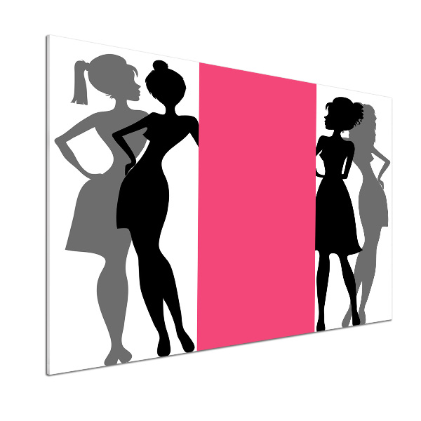 Platte für Küchenrückwand Damensilhouetten