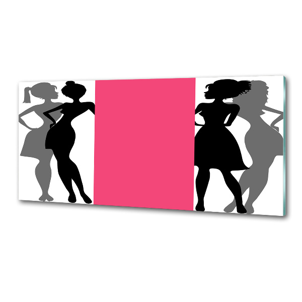 Platte für Küchenrückwand Damensilhouetten