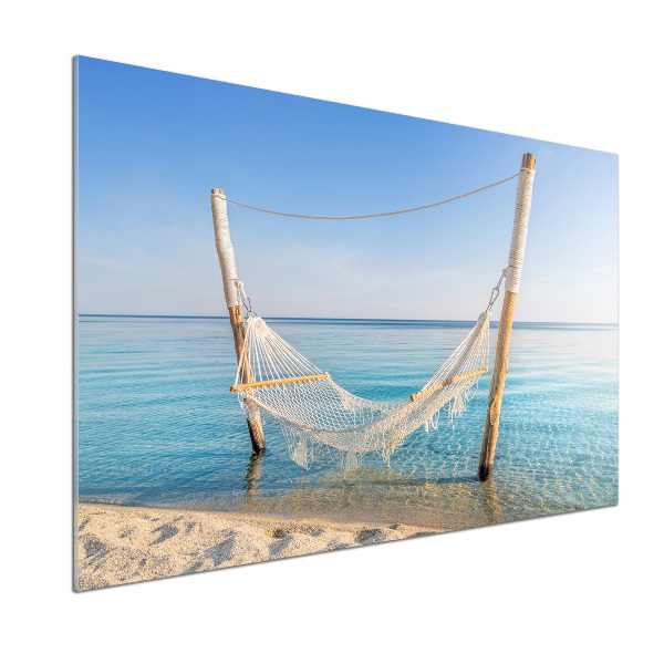 Platte für Küchenrückwand Hängematte am Meer