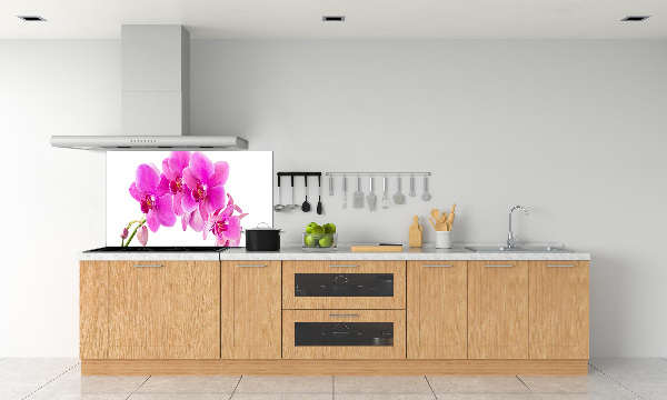 Glasrückwand für die küche Rosa Orchidee