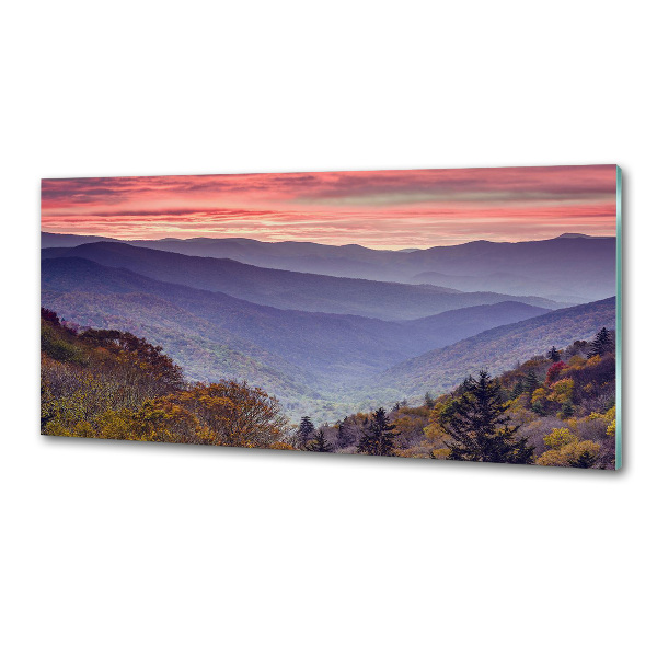 Platte für Küchenrückwand Sonnenuntergang in den Bergen