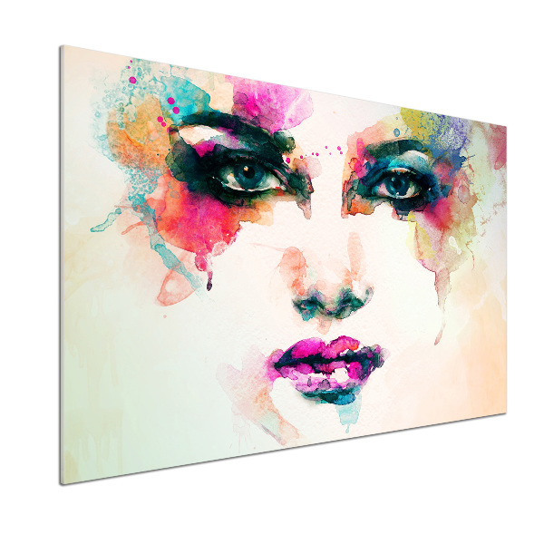 Glasrückwand für die küche Porträt einer Frau