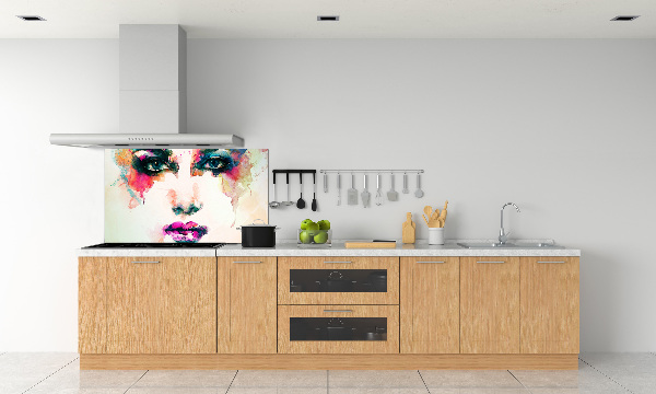 Glasrückwand für die küche Porträt einer Frau