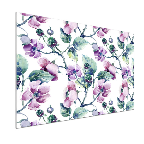 Platte für Küchenrückwand Brombeerblüten