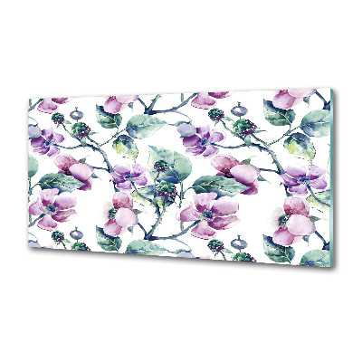 Platte für Küchenrückwand Brombeerblüten