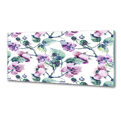 Platte für Küchenrückwand Brombeerblüten