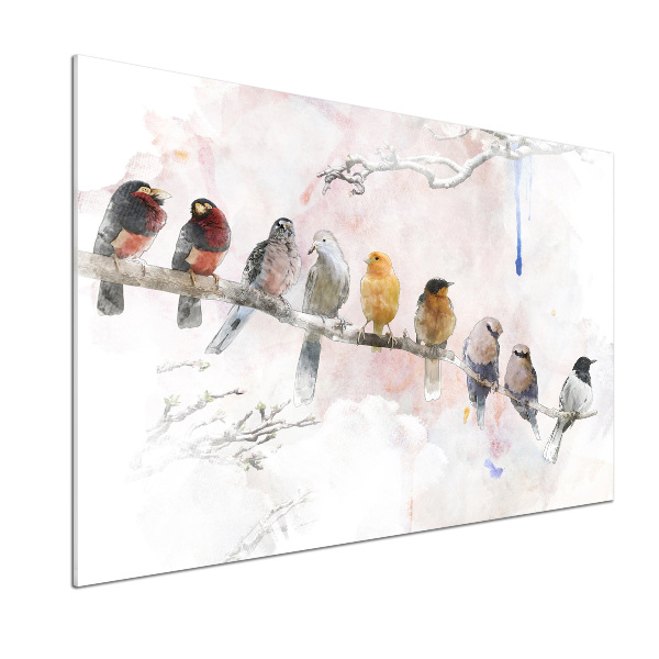 Küchen wandpaneel Vögel auf einem Ast