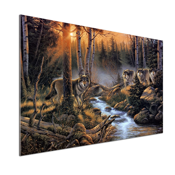 Küchen wandpaneel Ein Wolfsrudel