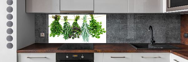 Küchen wandpaneel Kräuter an einer Schnur