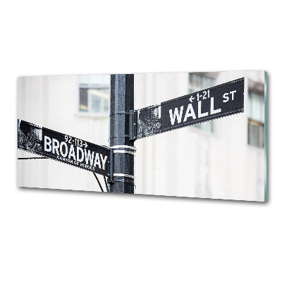 Küchen wandpaneel Wall Street-Schild